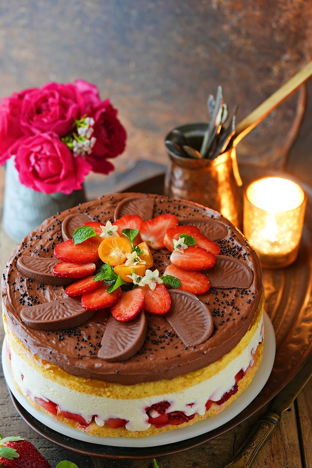 Terry's Inspired Orange Chocolate Eggless Layer Cake 