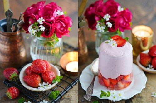 6 ingredient Eggless Strawberry Mousse Recipe
