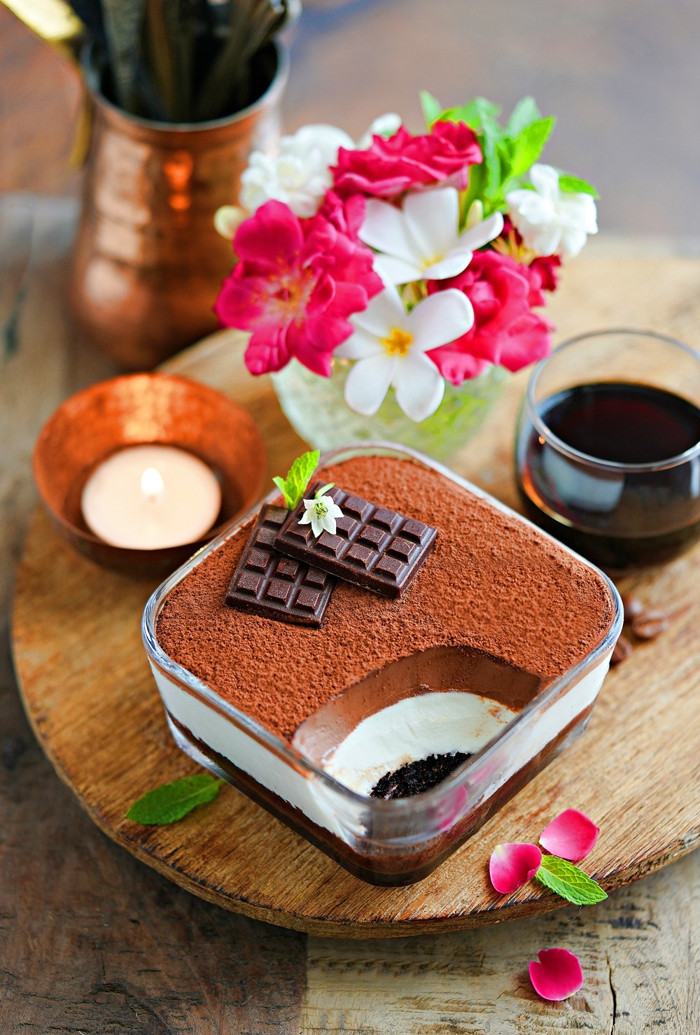 Eggless Chocolate Cream Layer Cake