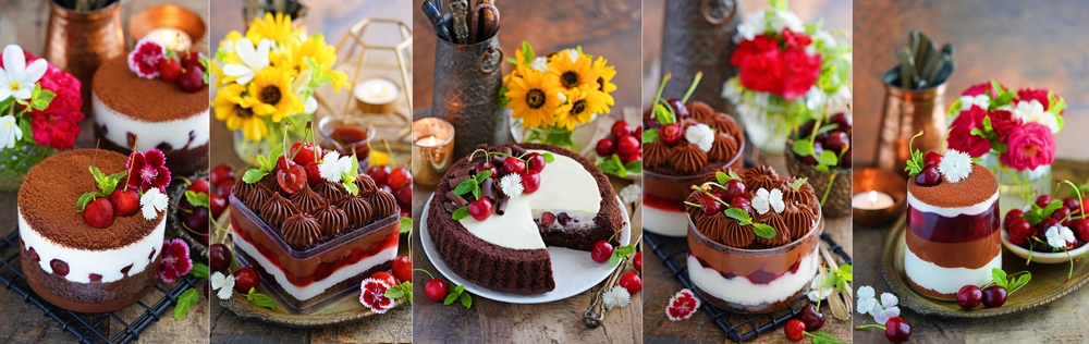 Eggless Black Forest Inspired Desserts