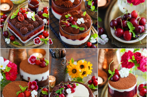 Eggless Black Forest Inspired Desserts