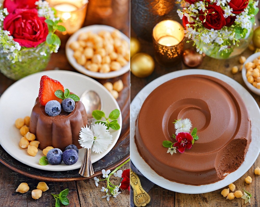 Vegan Dark Chocolate Chickpea Pudding