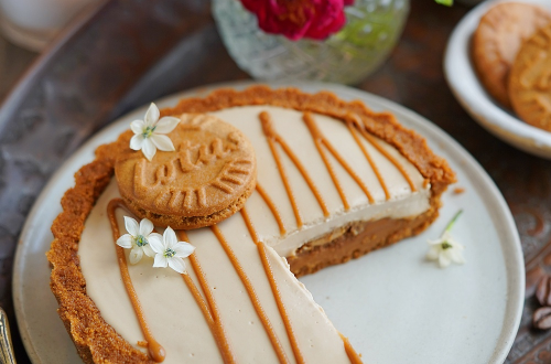 Biscoff Coffee Tart, eggless no bake