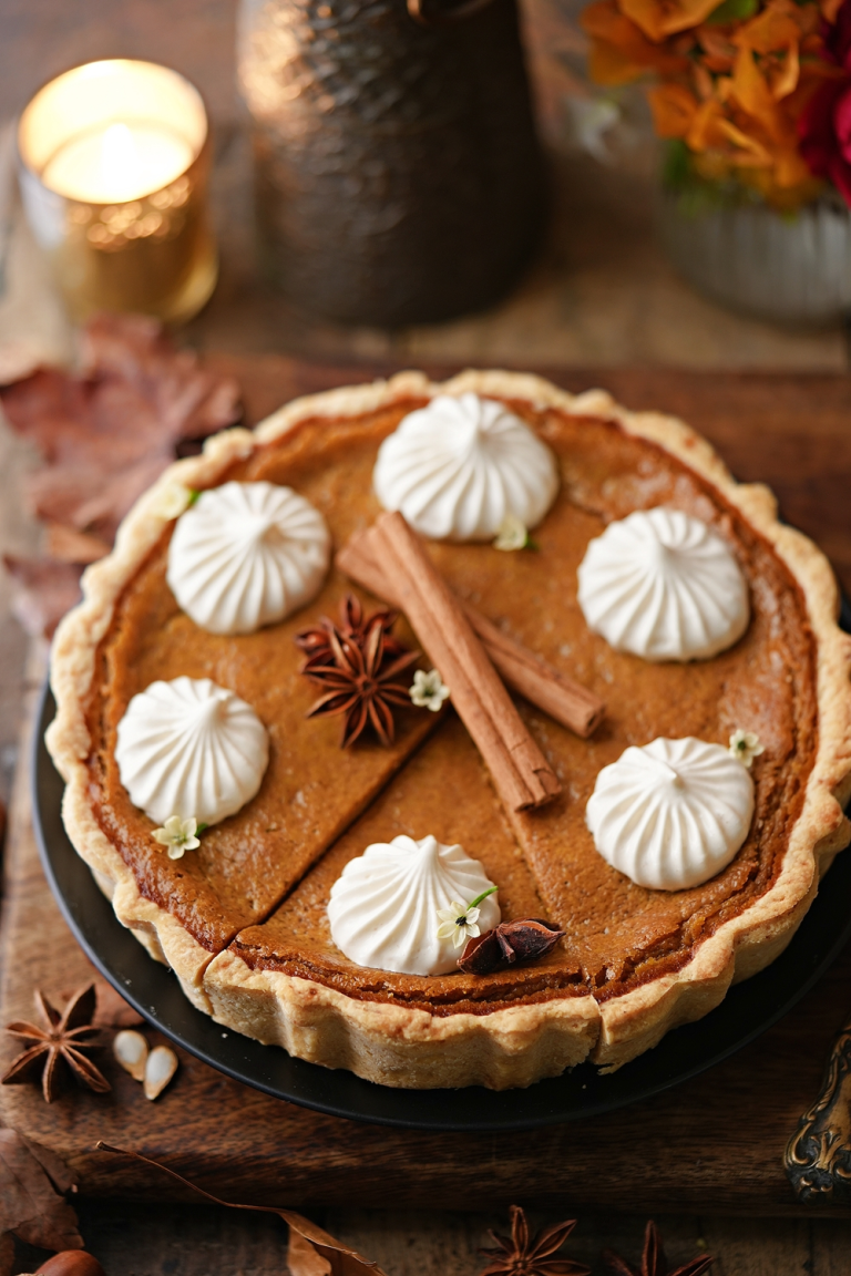 Eggless Delicious Vegetarian Pumpkin Pie Recipe