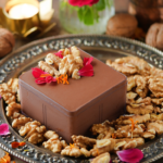 Eggless Gluten free Dark Chocolate Walnut Pudding