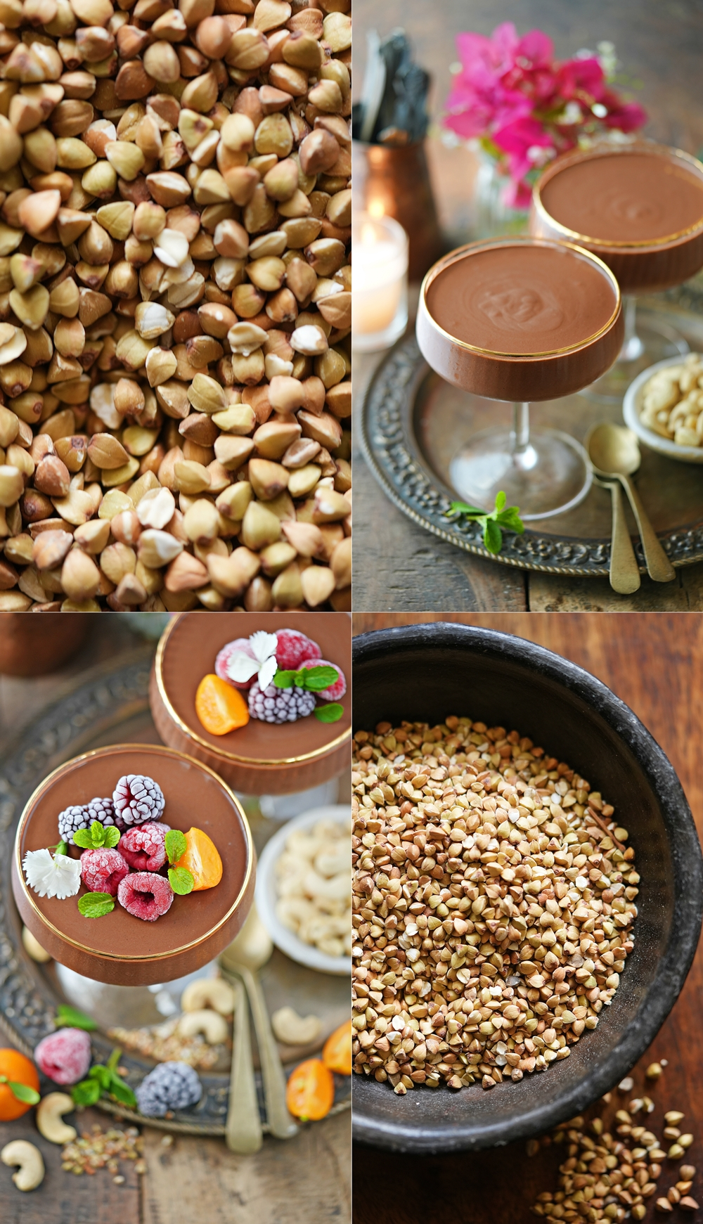 Delicious, moorish Buckwheat Chocolate Pudding with cashews & a hint of orange... gut friendly goodness! 15 Buckwheat Groats Chocolate Pudding ...with cashews and a hint of orange