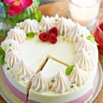 Eggless Raspberry Vanilla Cake