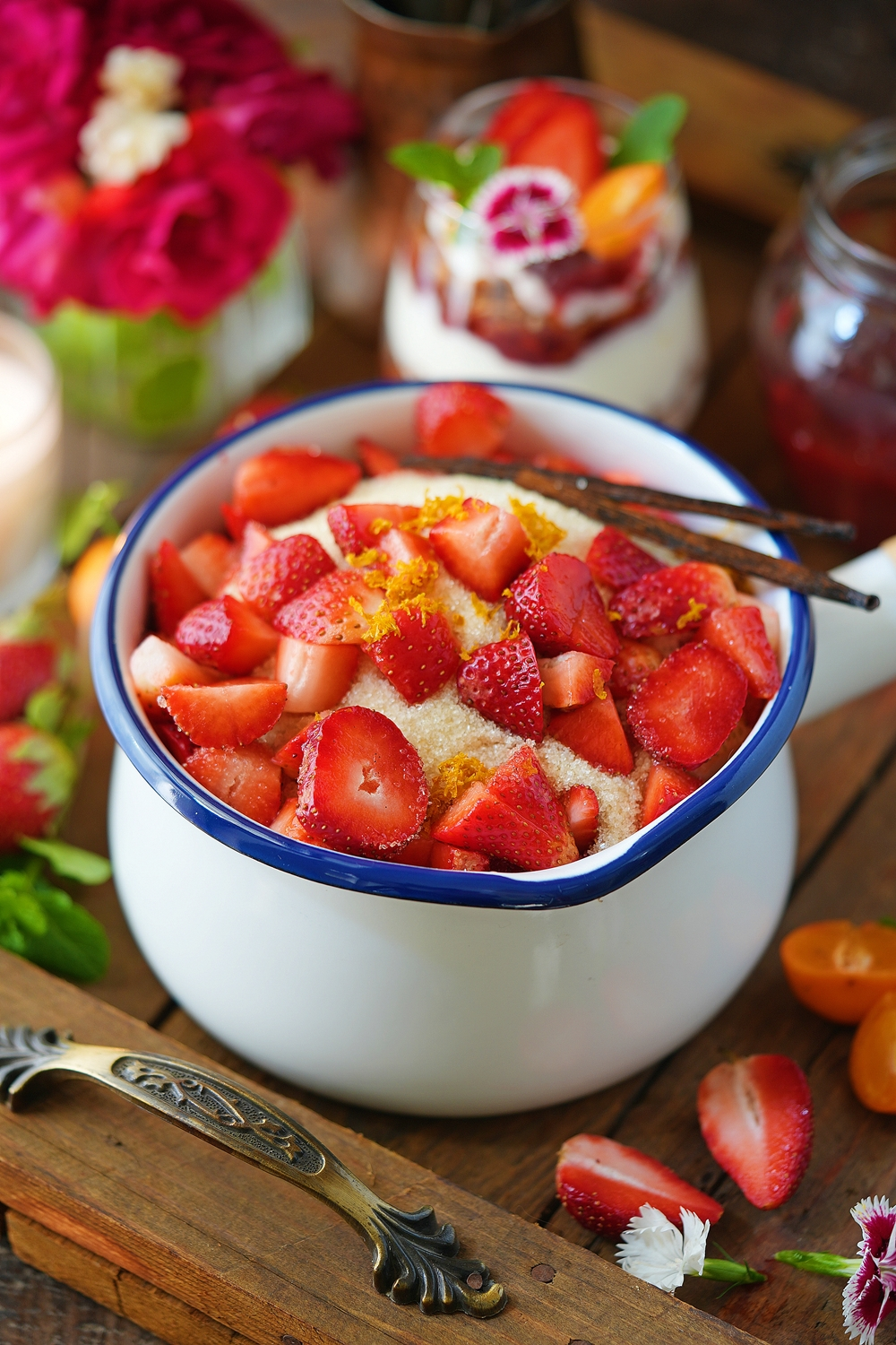 Delicious Strawberry Orange Vanilla Preserve ... so addictive and so worth it! 13 Strawberry Vanilla Orange Preserve, the making of it