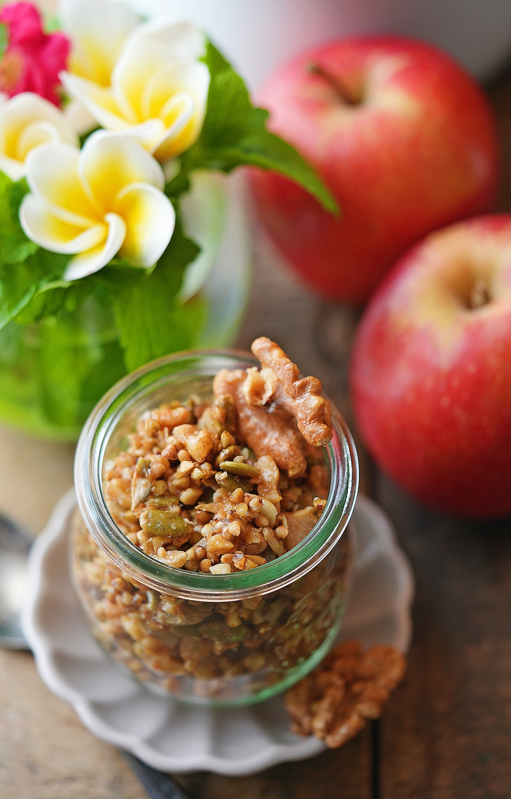 Addictive Caramel Apple Trifle ... sweetest summer dessert 19 Walnut & Seed Crumble for Caramel Apple Trifle
