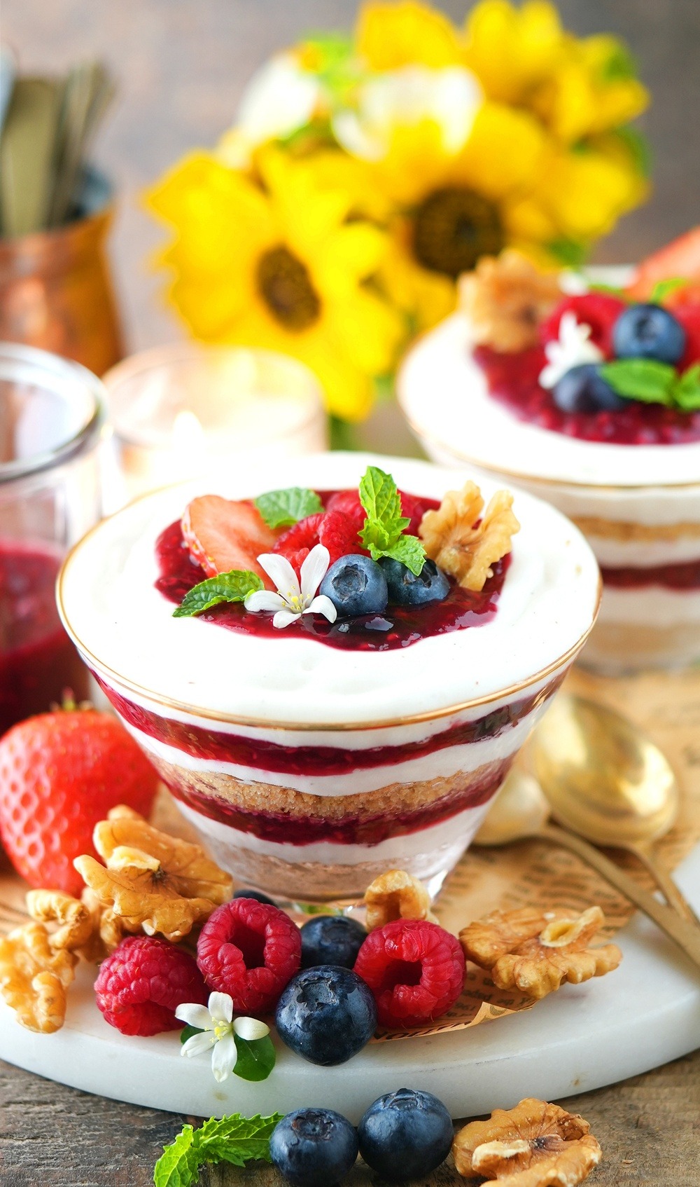 Easy Mixed Berry Walnut Verrines - Prettiest Desserts for Summer 2 Mixed Berry Walnut Verrines