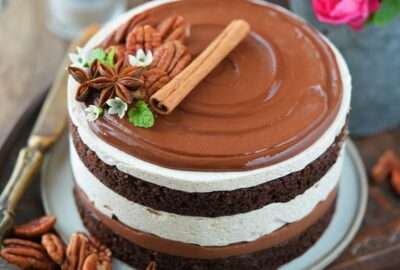 Ultra-moist eggless chocolate pumpkin pie spice cake